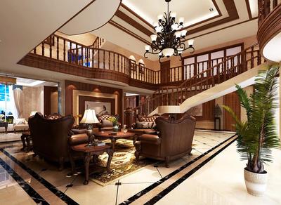 美式奢华别墅室内装修效果图案例欣赏 住宅室内装饰装修的艺术